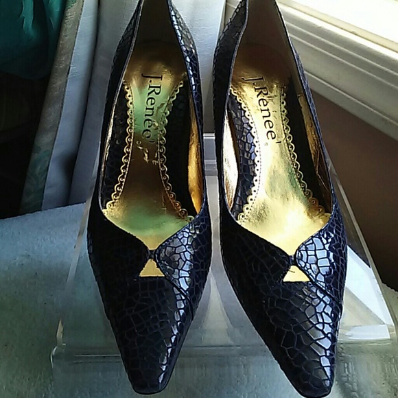 j renee navy blue dress shoes